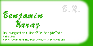 benjamin maraz business card